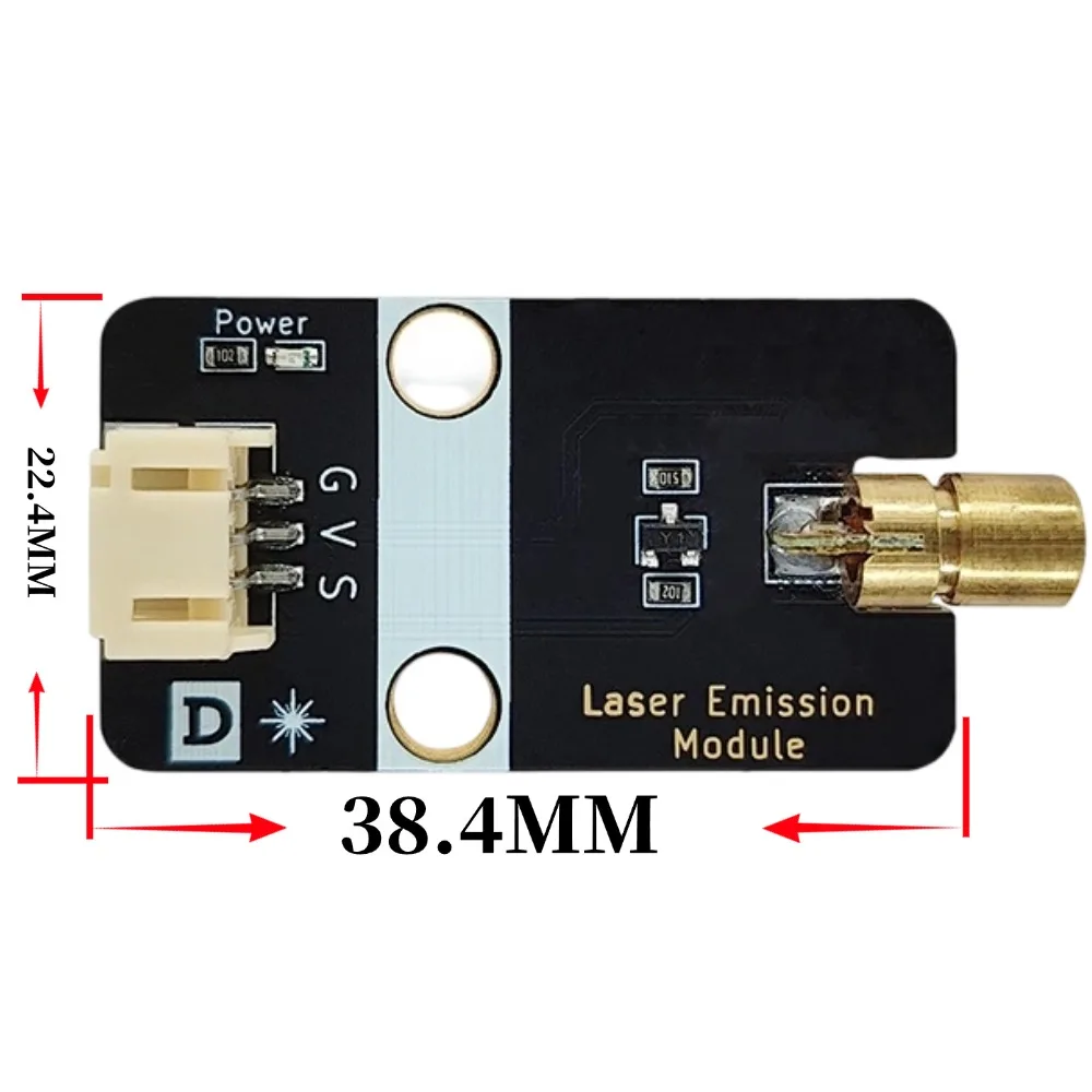 High Level Trigger Laser Module 650nm Red Light Adjustable Focal Length Laser Head PH2.0 Plug Play Interface Arduino Raspberry