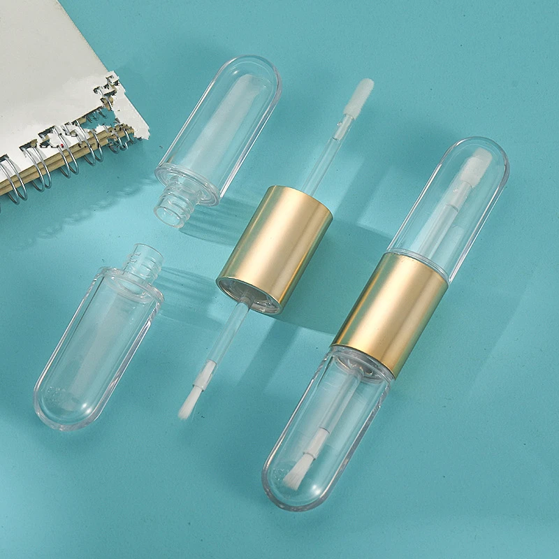 100pcs Clear Lipstick Packaging Container Empty Double Head Lip Gloss Tubes DIY Makeup Lip Balm Packing Bottle