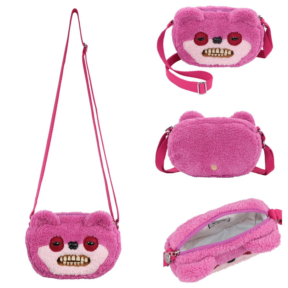 

Fuggler Original Plush Shoulder Bag CHEEZEE ANNOYED ALIEN Ugly Tooth Monster Furry Big Head Crossbody Bag with Box