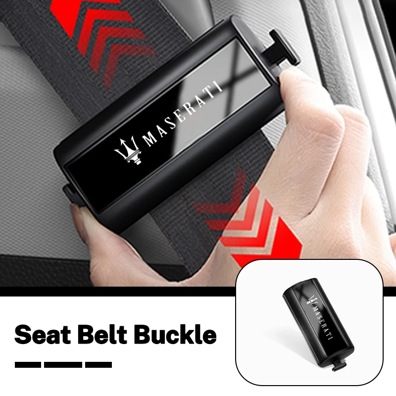 Car Stlying Seat Belt Buckle With Peugeot Logo Seatbelt Clip Accessories For Maserati Ghibli Granturismo Mc20 Trofeo GTS Levante