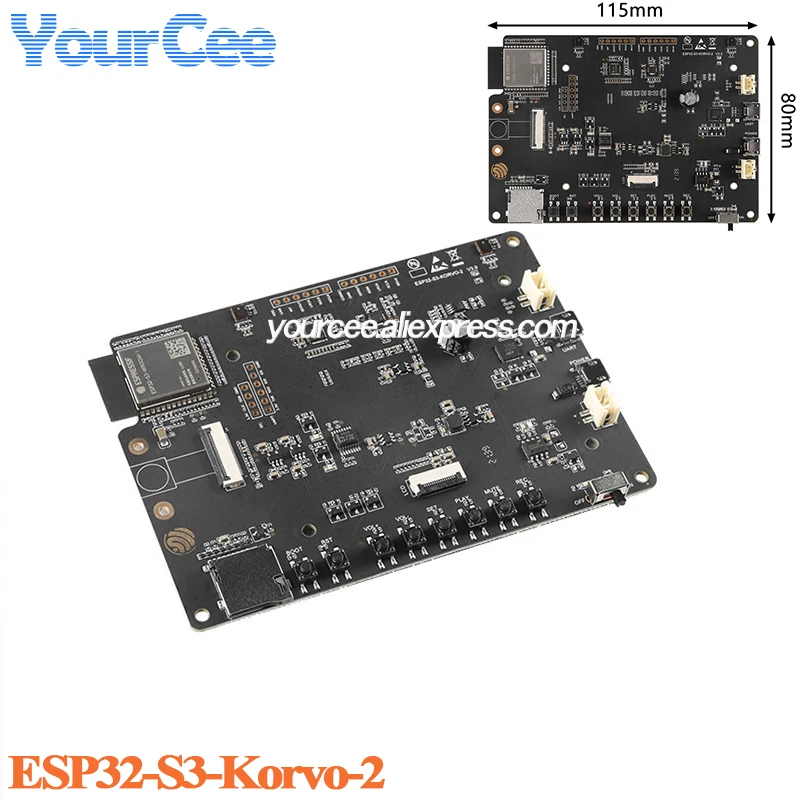 

ESP32-S3-Korvo-2 Мультимедийная плата разработки ESP32 с ЖК-дисплеем, модуль Wi-Fi ESP32-S3-WROOM-1 с разъемом для камеры