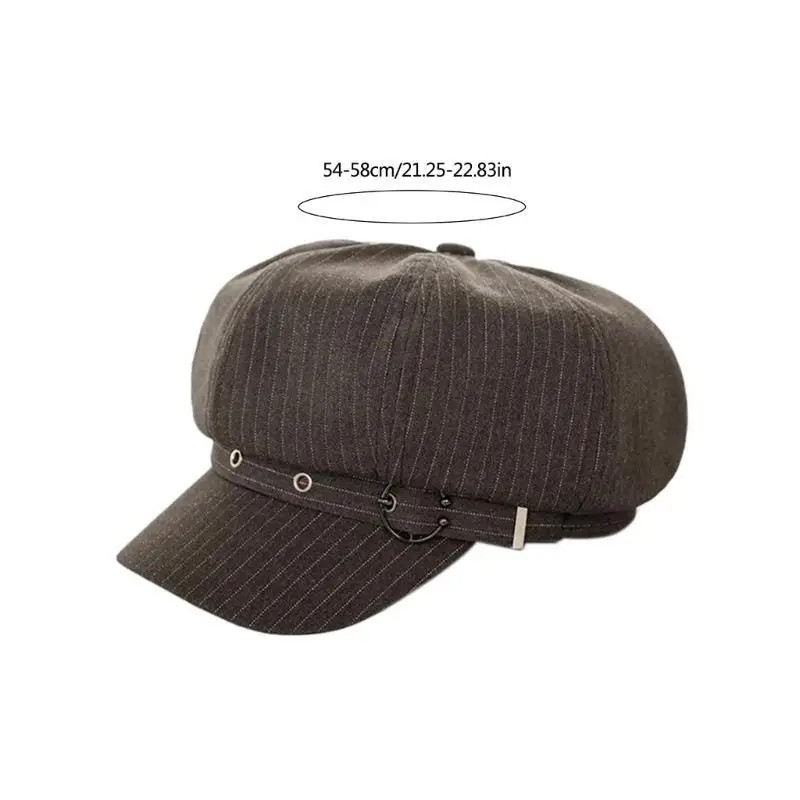 652F قبعة بيريه على الطراز الفرنسي للبالغين، قبعة مثمنة للسفر، قبعة بيريه للتصوير الفوتوغرافي #6