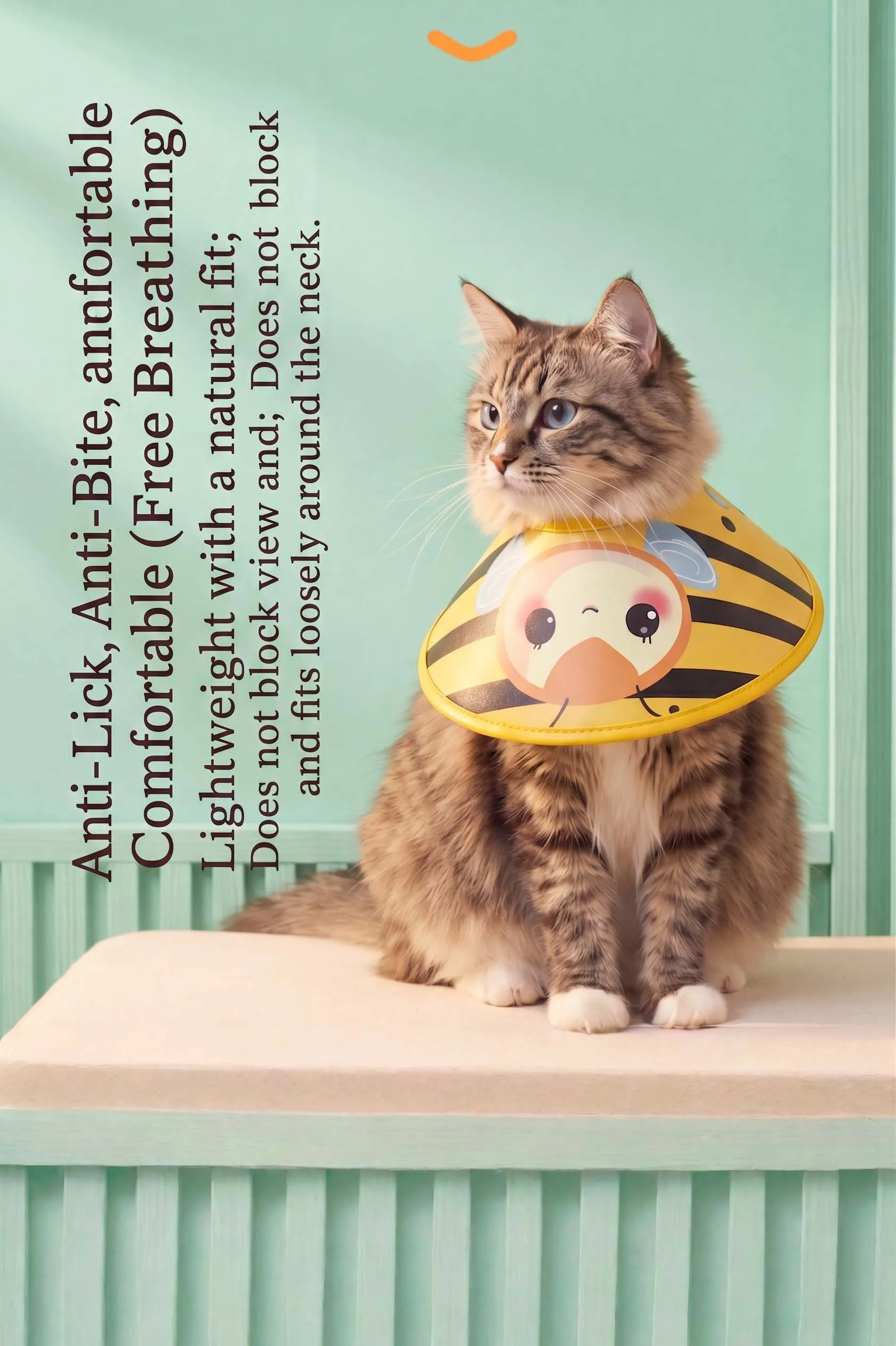 Cartoon-Wundheilungskegel für Hunde und Katzen, starrer, harter EVA-Schutzkragen, Anti-Kau- und Anti-Leck-Schutzkegel mit niedlichem Cartoon-Design – Detail 9