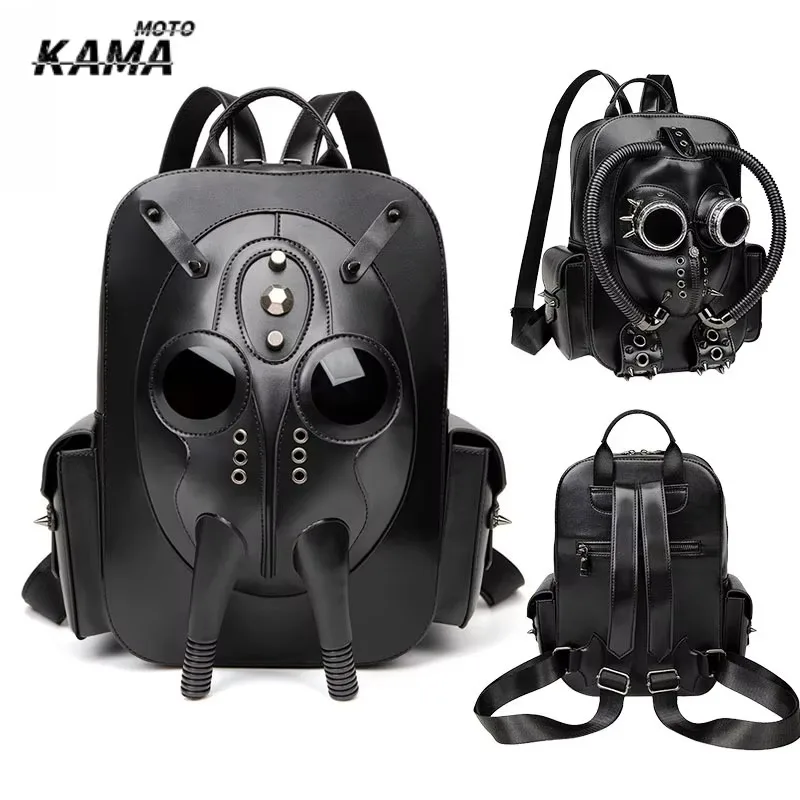 Hot Halloween Punk Large Capacity Backpack Creative Niche Handbag Gothic Style Bookbag Heavy Industry Creative Computer Handbag