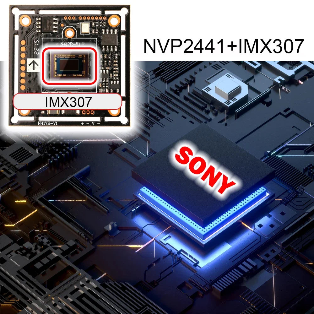 Starlight 1080P AHD CCTV Camera Board Module IMX307 + NVP2441H 1920x1080 2.0MP 1200TVL Analog HD PCB 32x32mm 38x38mm UTC