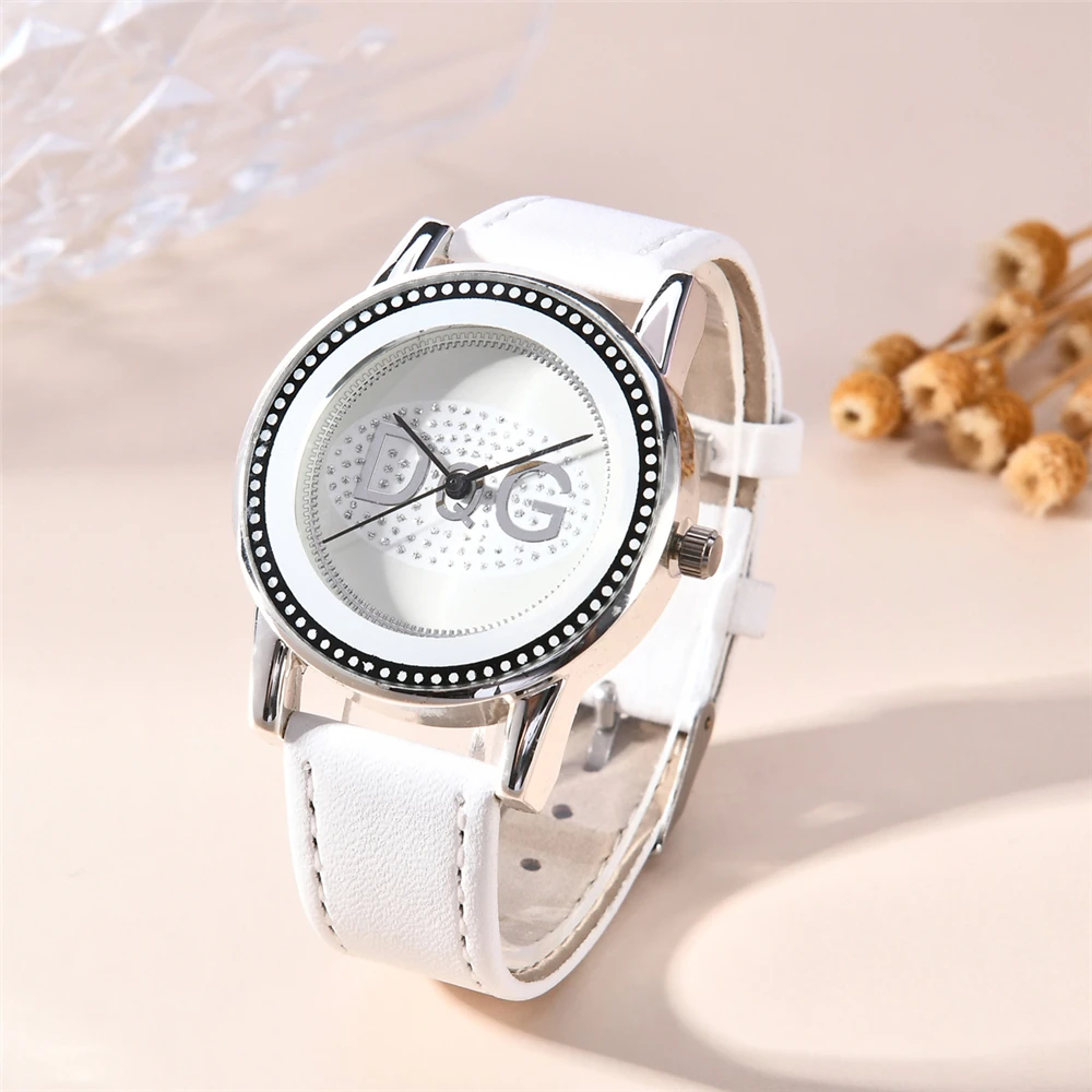 Fashion Ladies Black Eyes Design DQG Brand Quartz Watch Luxury 2023 New Women's Leather Gift Clock Watches