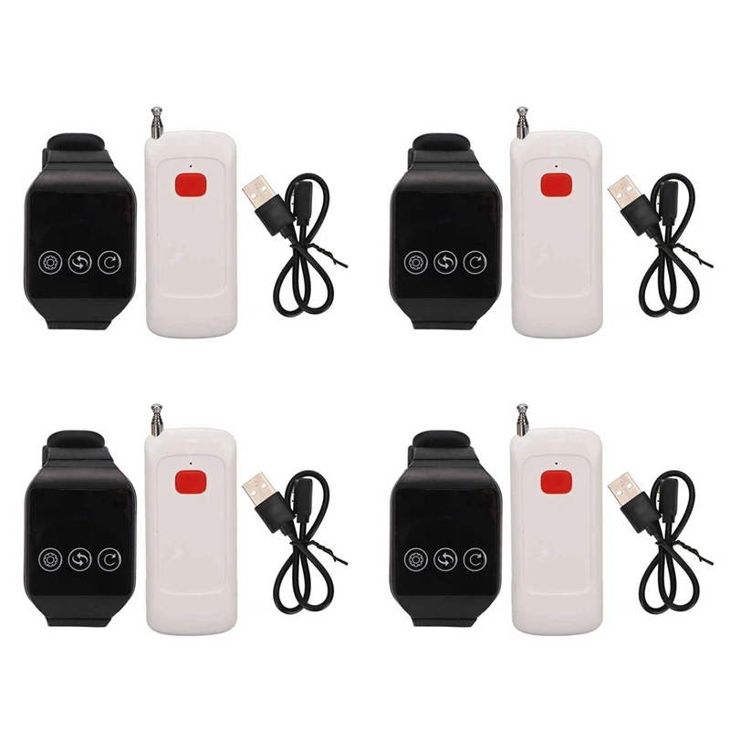 

ABRU-4X Wireless Caregiver Pager Wireless Nurse Call System Alert Button Waterproof For Home