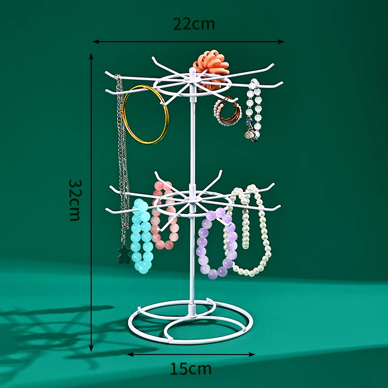 Creative Iron Jewelry Organizer, Multilayer Storage Rack for Necklaces & Bracelets