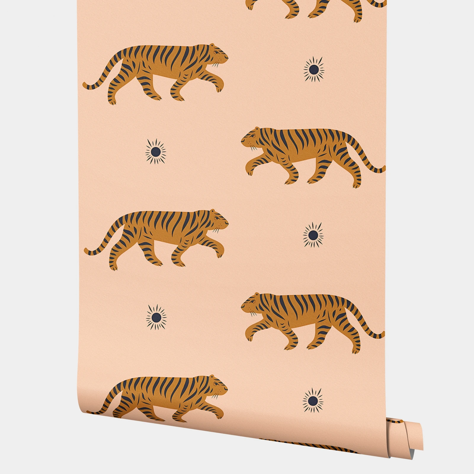 

Обои с изображением животных, уникальные декоративные наклейки на стены с тигром Бали, прочные клейкие обои для спальни, настенная бумага, 50*300