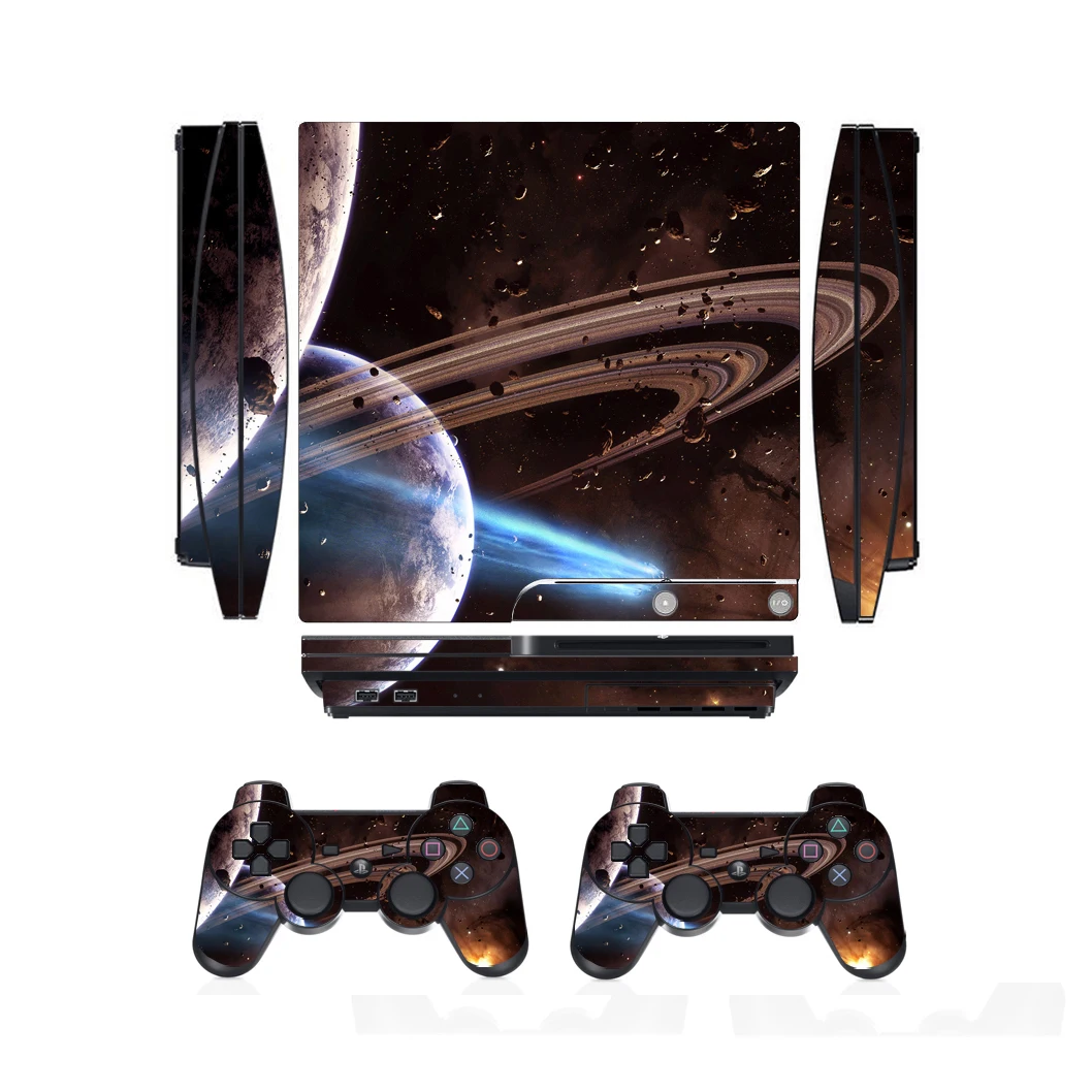 Starry Sky 3151 Vinyl Skin Sticker Protector for Sony PS3 Slim PlayStation 3 Slim and 2 controller skins Stickers