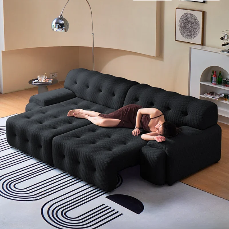 

Electric Black Fancy Sofas Living Room Modern Reclining Lounge Sofa Italian Loveseat Divani Da Soggiorno Apartment Furniture