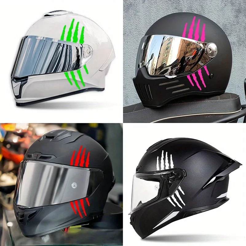 Pink Zebra Pattern Sticker 2D Flat Waterproof PVC Decal Scratch Resistant for Motorcycle Helmet Side Light Decoration