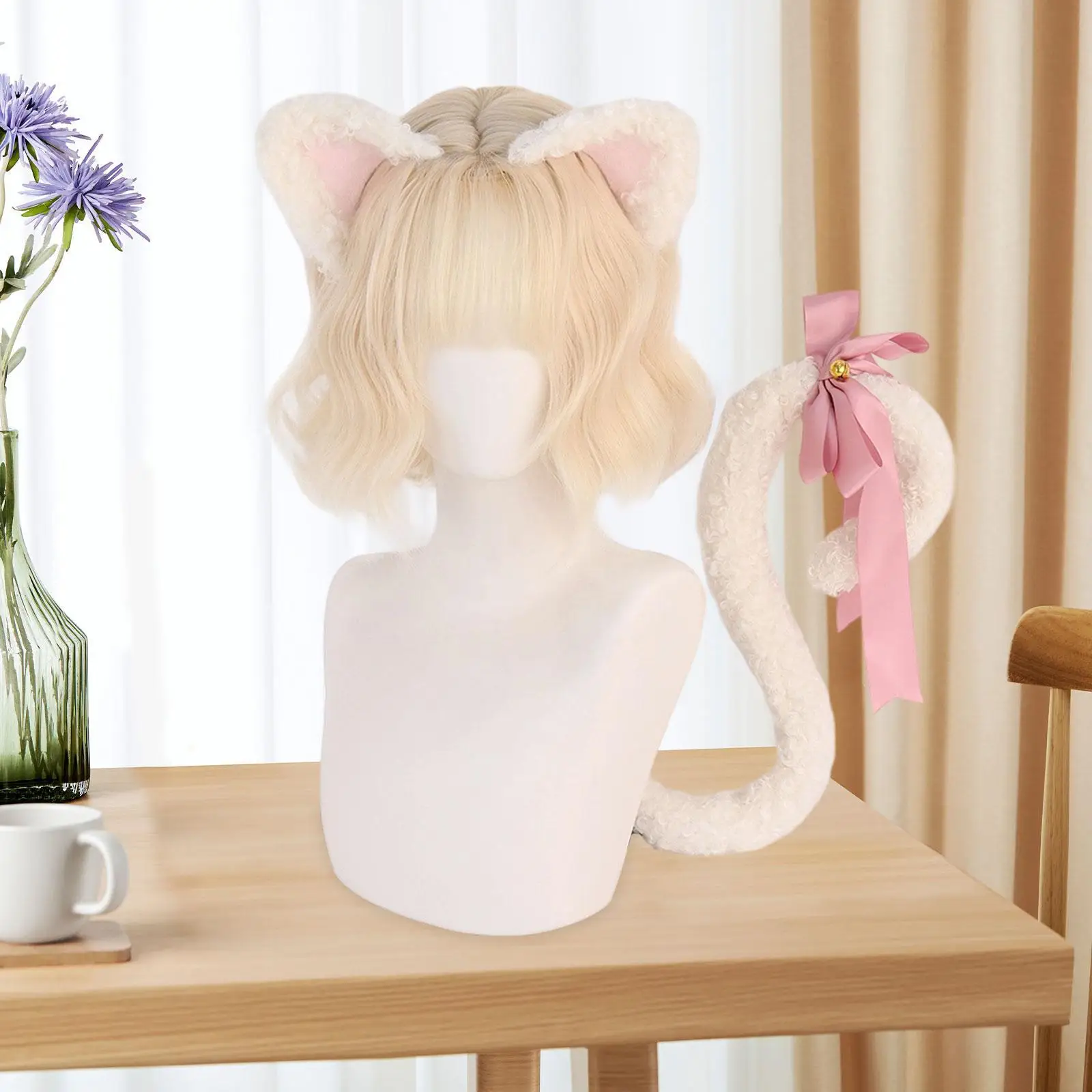 Ensemble de costumes et oreilles, accessoires de tête, pinces à cheveux oreilles de chat pour accessoires Photo