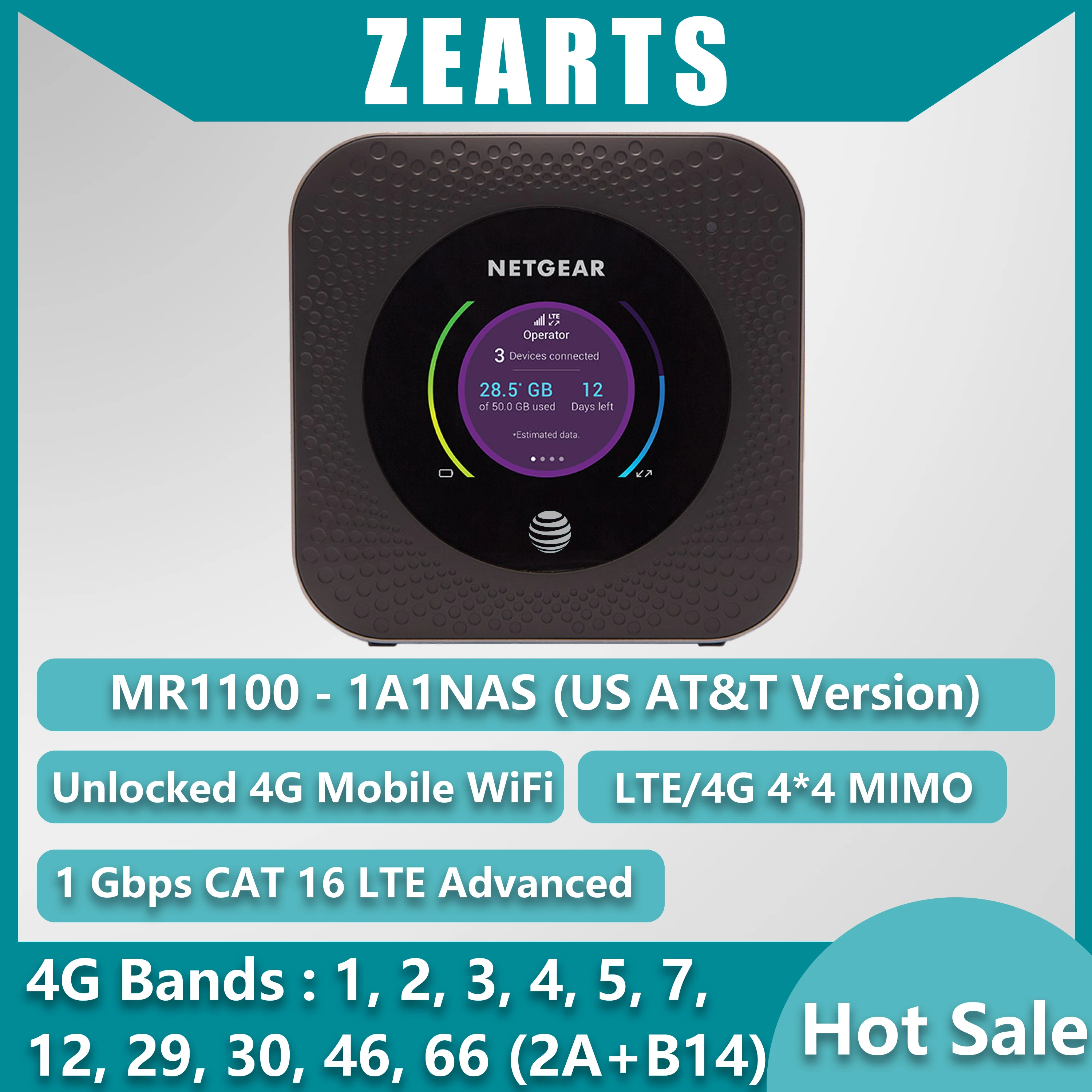 

signallink M1 MR1100 4GX Gigabit LTE Mobile Router UnlockedCat16 1Gbps WiFi Hotspot（ 90%new US version without box）