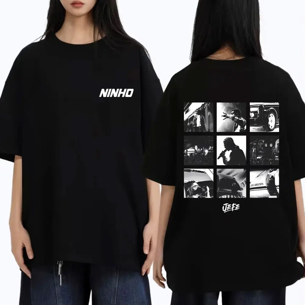 

Rapper Ninho Jefe Graphic T-shirt Men Women Hip Hop Fashion Pop Music T Shirts Male Oversized Short Sleeve T-shirts Streetwear