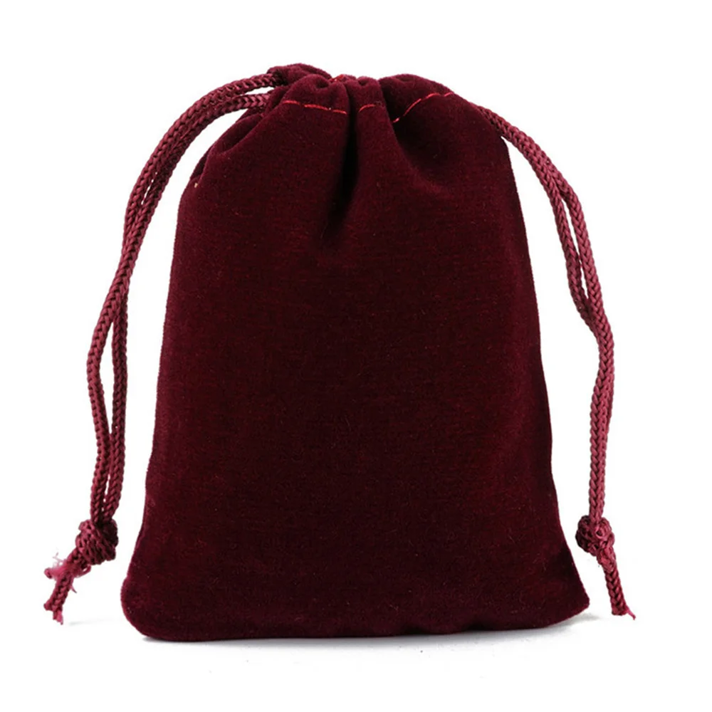 30pcs Gift Pouches Black Velvet Jewellery Wedding Packing Sack Money Bag Drawstring