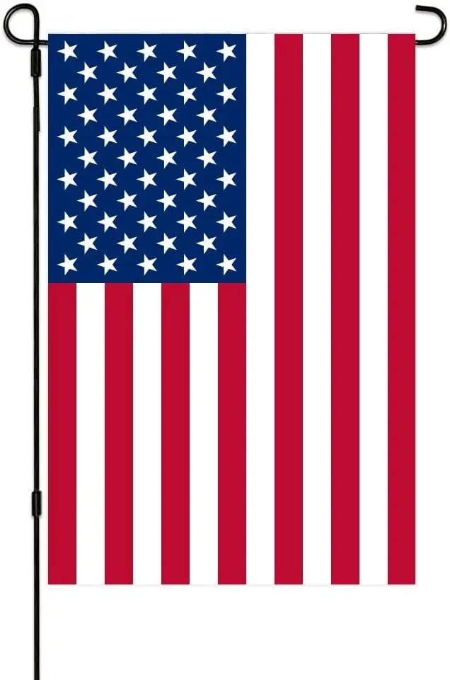 American Garden Flag, 12 x 18 Inch Small Mini US USA Flag, Patriotic Double Sided Flags for Yard, Patio, Porch Outdoor Decor MMZ