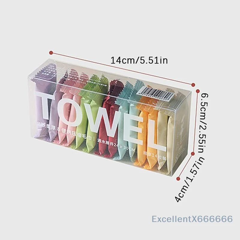 Disposable Compressed Towels 7/14 Pack Independent Wrapped Non-Woven Soft Skin-Friendly Towels for Hotel Travel Home Guest Use
