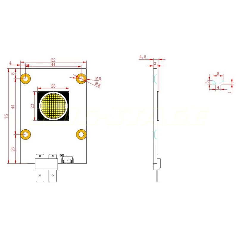 High Power 300W LED Stage Light Chip 45-50V 6A Cold White High Luminous LED For Moving Head Light LED Profile Light