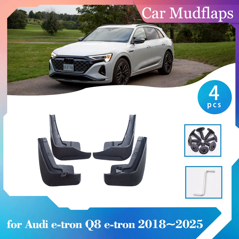 

4 шт. автомобильные брызговики для Audi e-tron Q8 e-tron 2018 ~ 2025 2019 брызговики брызговики переднее и заднее крыло часть аксессуары