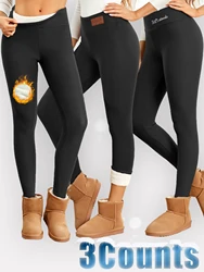 1/3 pezzi leggings invernali in velluto da donna all'aperto prevengono il freddo leggings caldi donna pantaloni spessi elasticizzati skinny casual super caldi