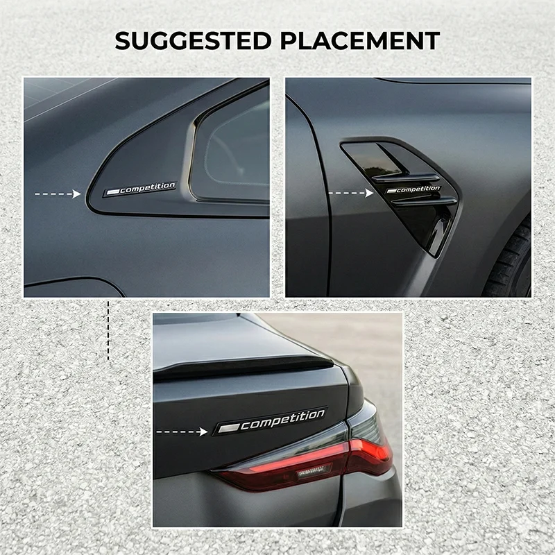 3D ABS Wettbewerbs-Emblem Aufkleber für BMW M2 M3 M4 M5 M8 G20 G30 F10 F30 F80 Auto Kofferraum Kotflügel Karosserie Logo Dekor Zubehör – Detail 5