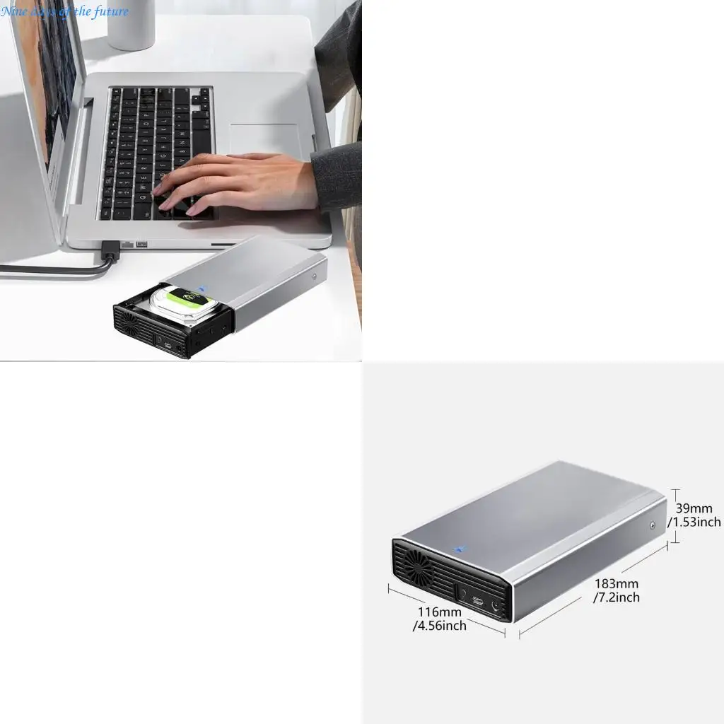 

Aluminium Hard Drive Enclosure for 2.5/3.5 Inch SATAs HDD SSD USB 3.1 Port E65A