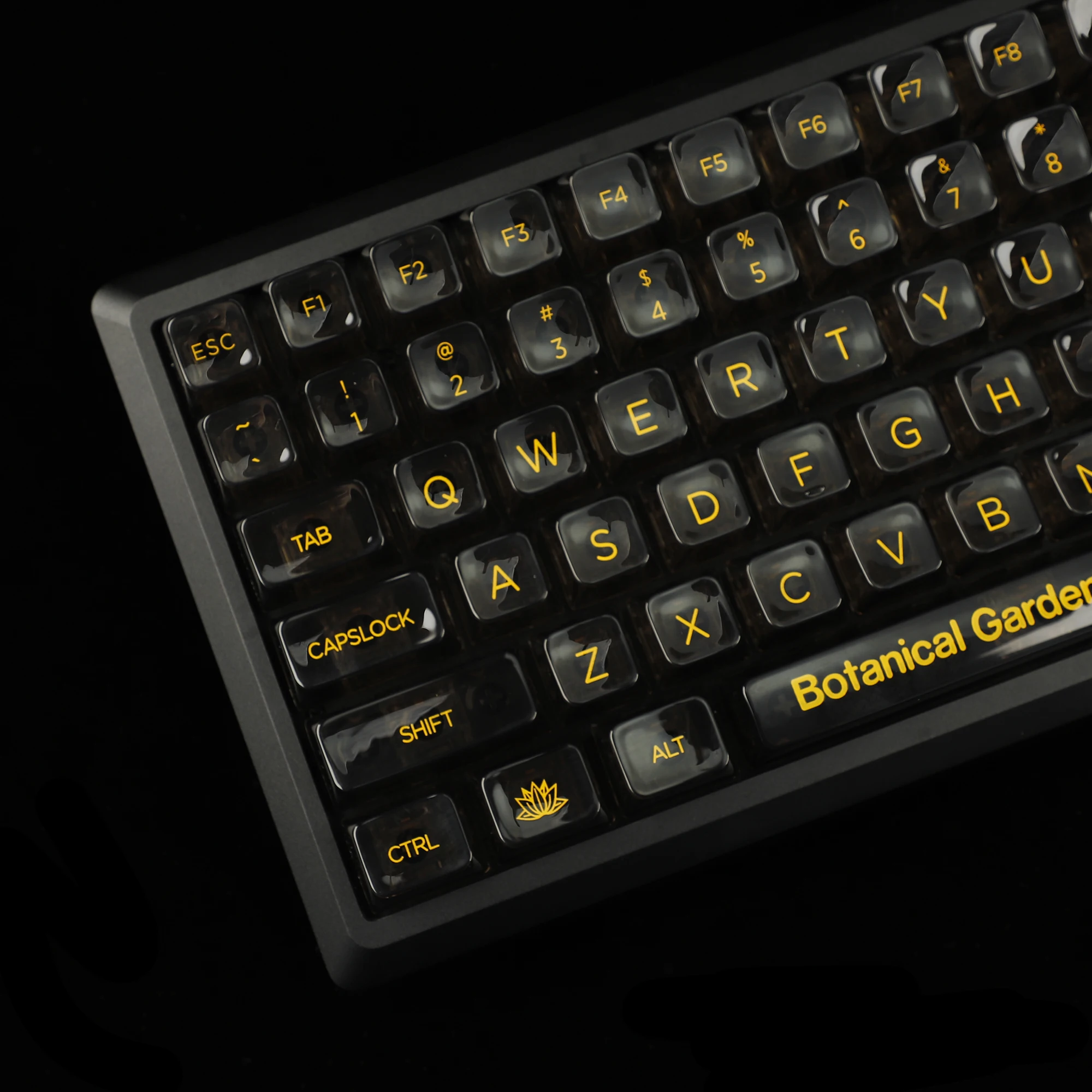 155 Kristall beleuchtete Tasten kappen mda Profil leuchten durch PC für mx mechanische Tastatur 96 87 84 80 75 68 64 Split