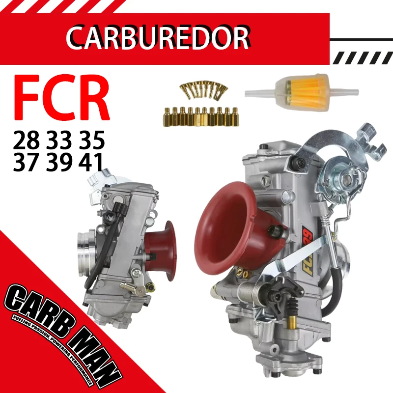 FCR 28 33 35 37 39 41 Motorcycle Carburetor Racing Flat Slide With TPS For Keihin CRF450-650 S450 Husqvarna 450 KTM FS450 ATV
