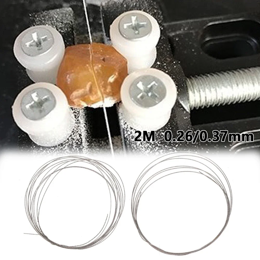 

Brand New Saws Workshop Equipment Hand Tools Home Tool Parts Saw Blades Cutting Wire 0.26mm/0.37mm 2pcs Set Silver