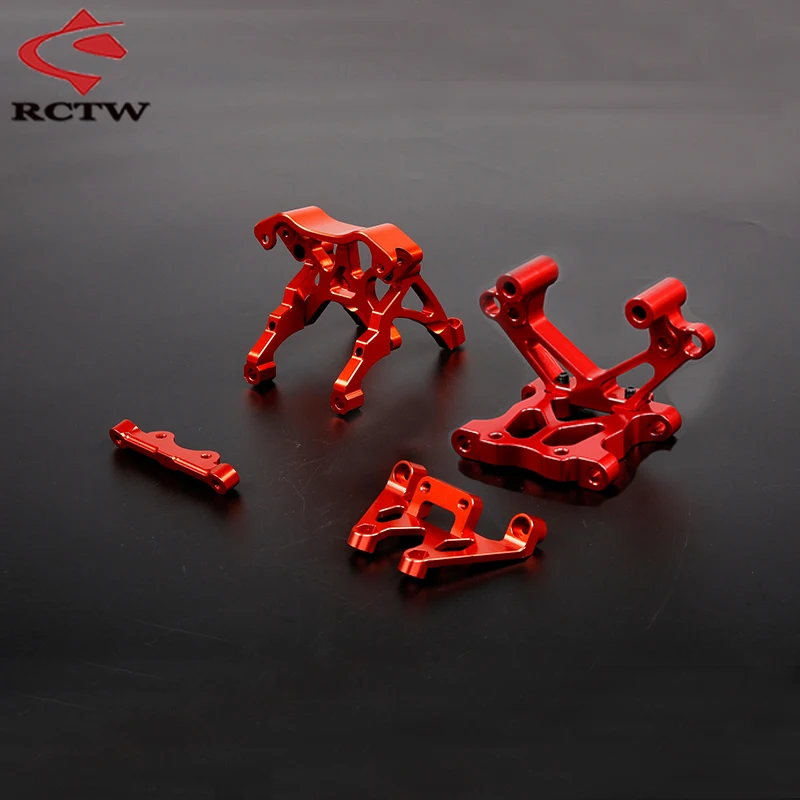 Zestaw CNC Metalowych Tylnych lub Przednich Ścianek lub Wsporników Amortyzatorów do Samochodów RC 1/5 HPI ROFUN BAHA ROVAN KM BAJA 5B 5T 5SC Części Tuningowe do Ciężarówek