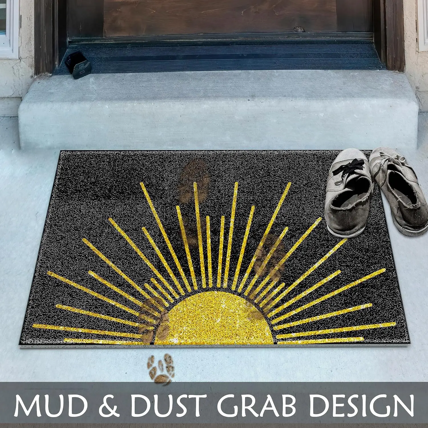 Rainbow Doormat Welcome Boho Colorful Mat Easy to Clean Small Door Mat Entrance Entry Home Door Rug Indoor Outside WashableRug