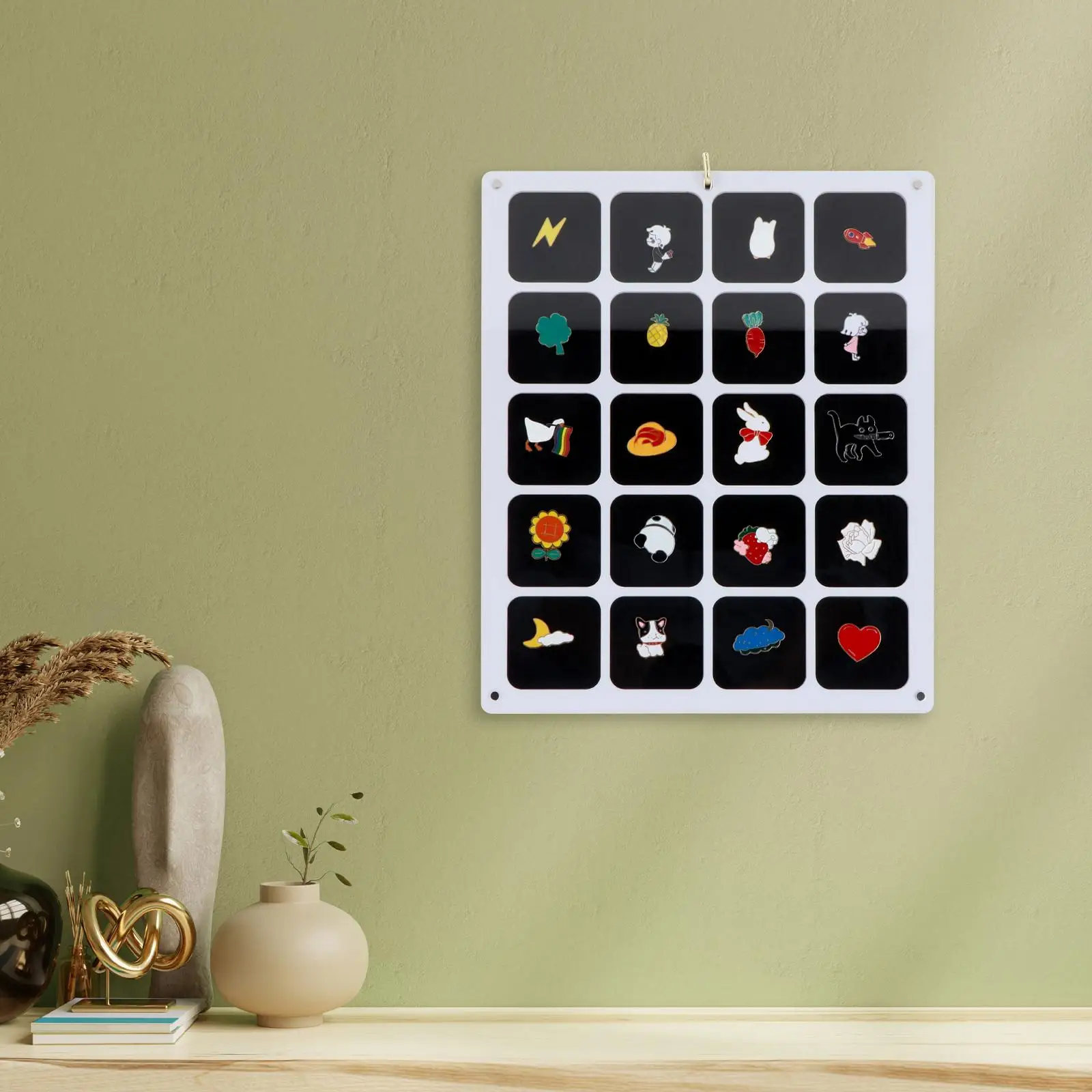 Pin Display Organizer Pin Display Holder Board Frame Tabletop Wall Brooch Pin