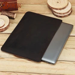 JOYIR Genuine Leather Laptop Sleeve Case for Macbook Pro Air 13 14 16 Inch Business Notebook Bag Case Accessories