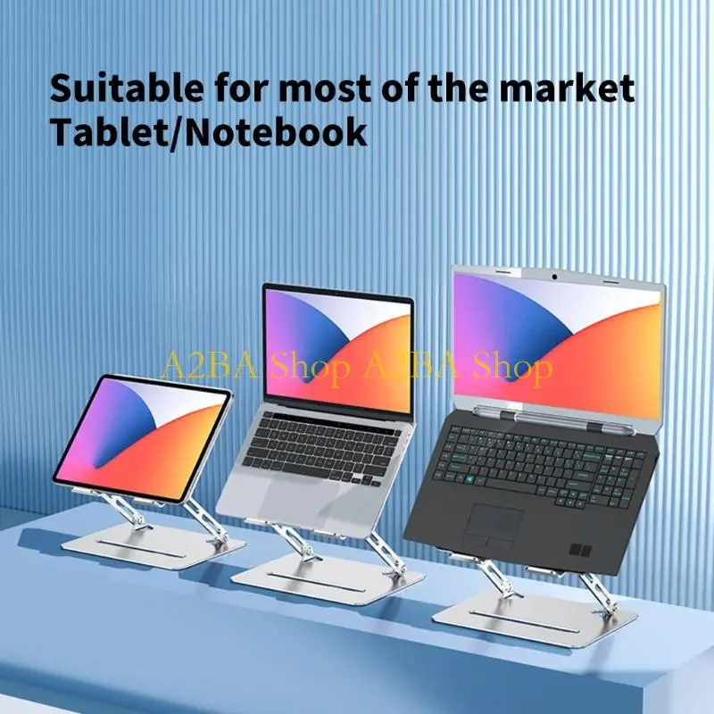 

A2BA Laptop Stand for Desk Ergonomic Foldable Computer Stand Adjustable Height Stand for Collaborative Work Easy Storage