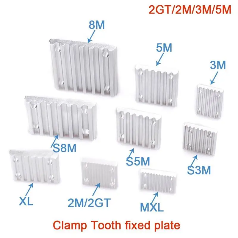 2GT/2M/3M/5M/8M Aluminum Arc Clamp Tooth Plate For Open Synchronous Belt Fixed Clip Timing Belt Connection Teeth Plate