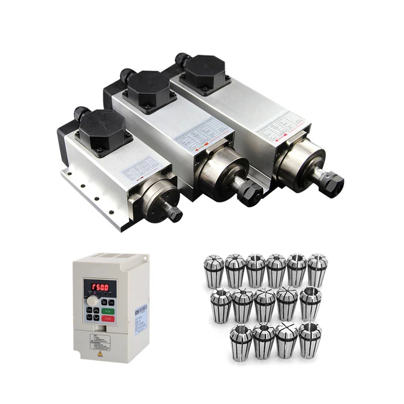 Air-cooled spindle motor 2.2kw er20 24000 rpm high-speed numerical control air-cooled motor numerical control router spindle