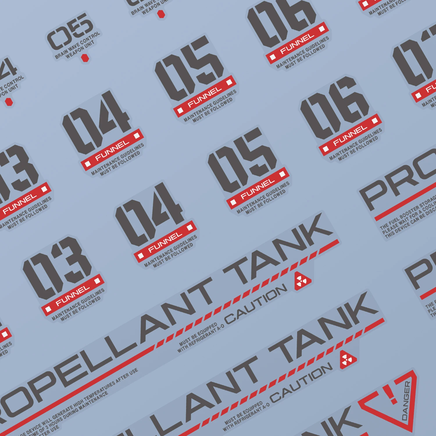 

EVO Model Decals Monster series 1/100 HD Universal Decal Two Color Printing 110*158mm