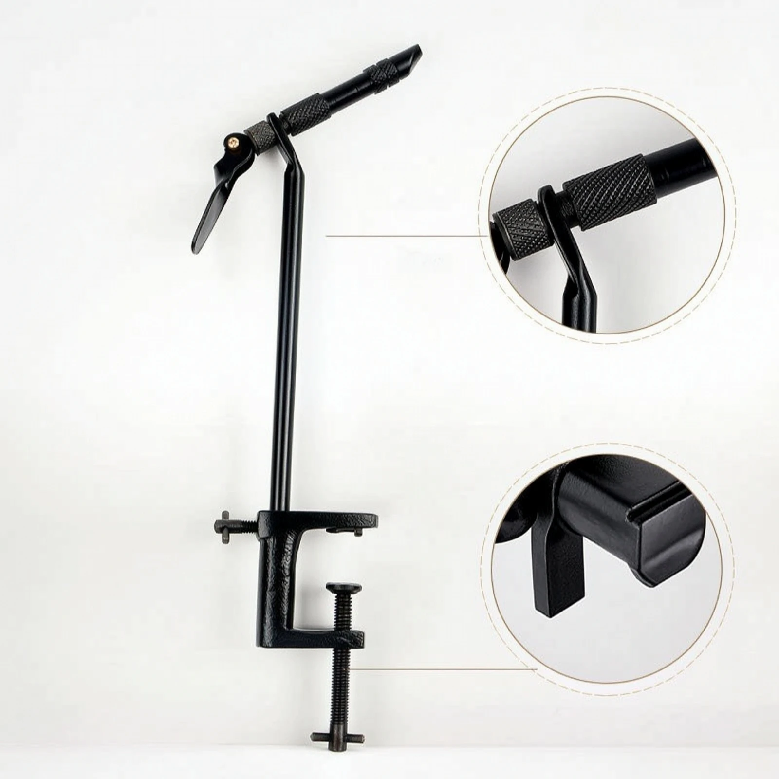 Fly Tying Vise with Clamp Hardened Fly Tying Vise Tool Smooth True Rotary for Anglers, Workbench