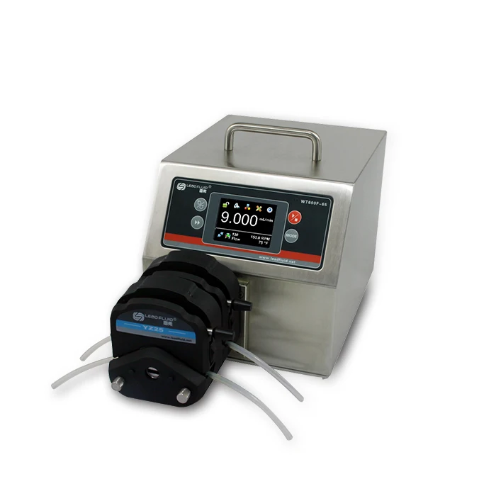 

WT600F-65 2xYZ15 Industrial Chemical Medical Peristaltic Pump Filling Liquid 0.06-2300 ml/min