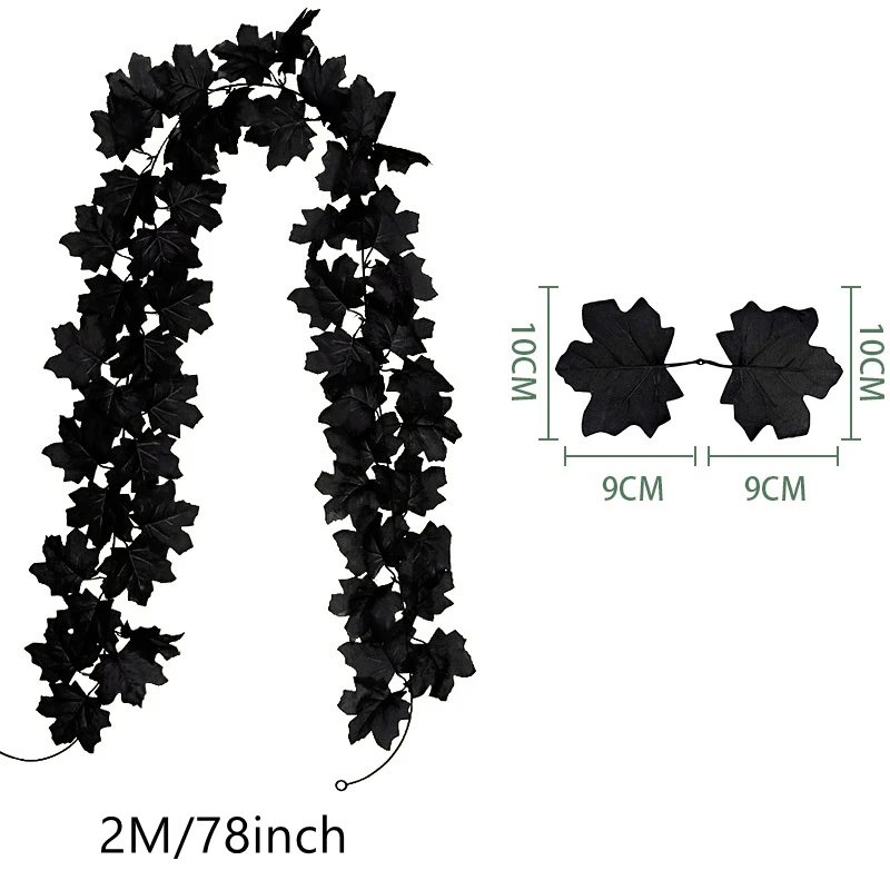 200CM Herbst Künstliche Ahornblatt Kranz Gefälschte Blatt Pflanze Rebe Wohnkultur Garten Halloween Wand Im Freien Türen Fenster Dekoration