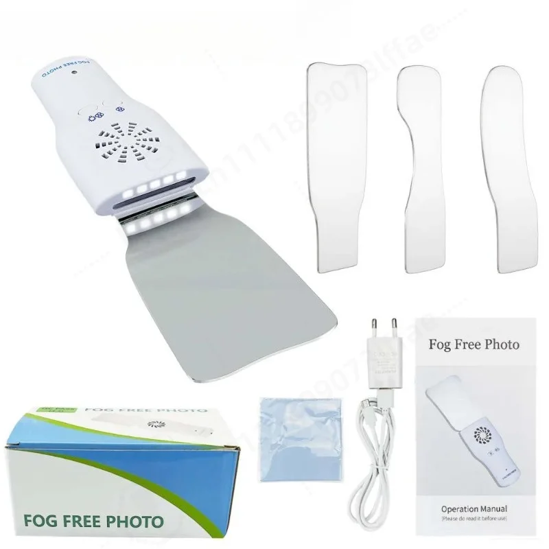 LED Automatic Anti-Fog Dental Photography Mirror Orthodontic Occlusal Lingual Buccal Glass Reflector Dental Oral Reflector
