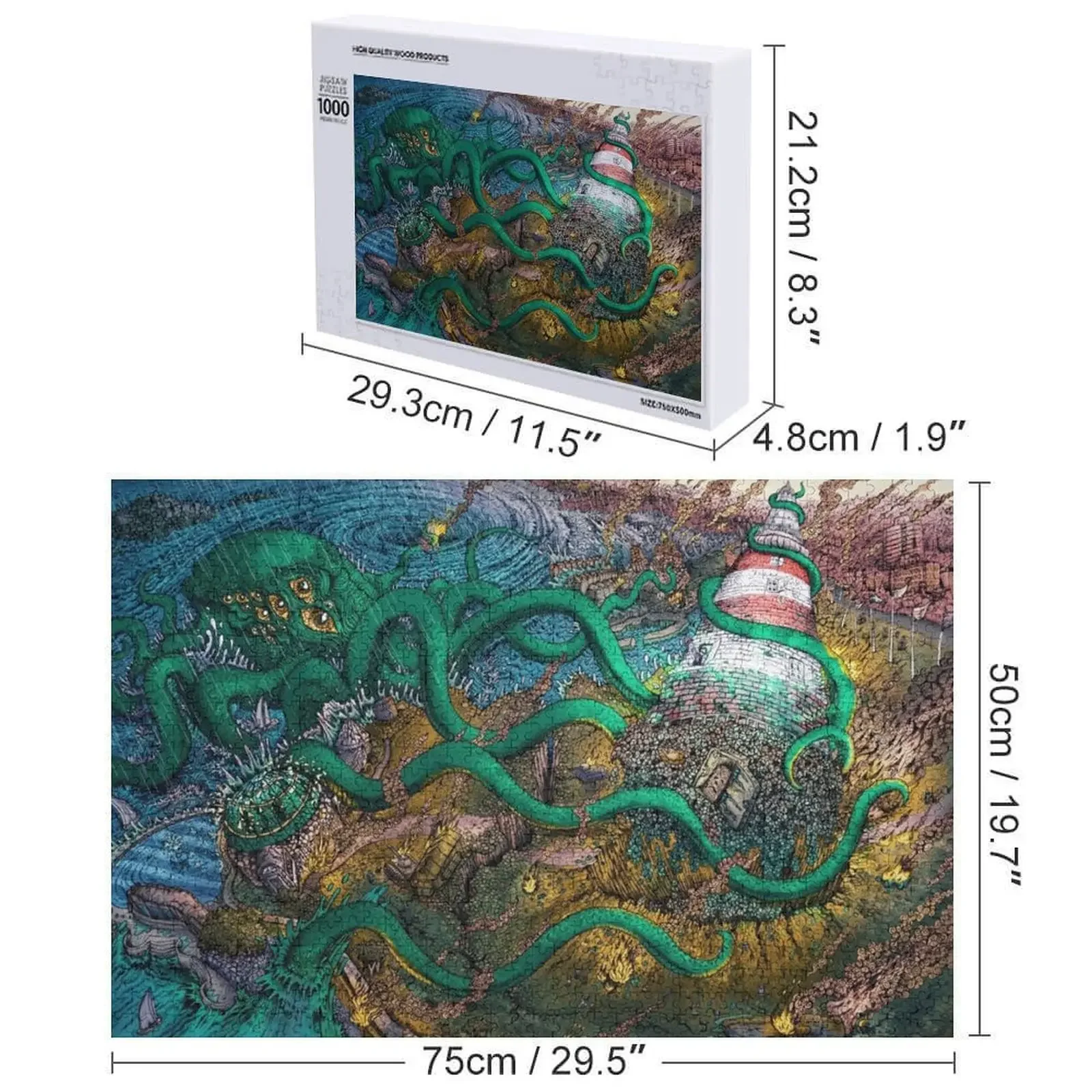 Puzzle Drewniane Bitwa o Plymouth Hoe Diorama Akcesoria dla Dorosłych Personalizowane Pomysły na Prezenty Puzzle