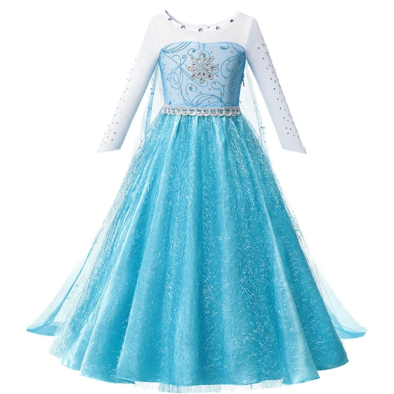 Girls Mirabelle Elsa Princess Dress Kid Halloween Party Cosplay Clothes Dress up Anna Snow White Rapunzel Mermaid Aurora Costume