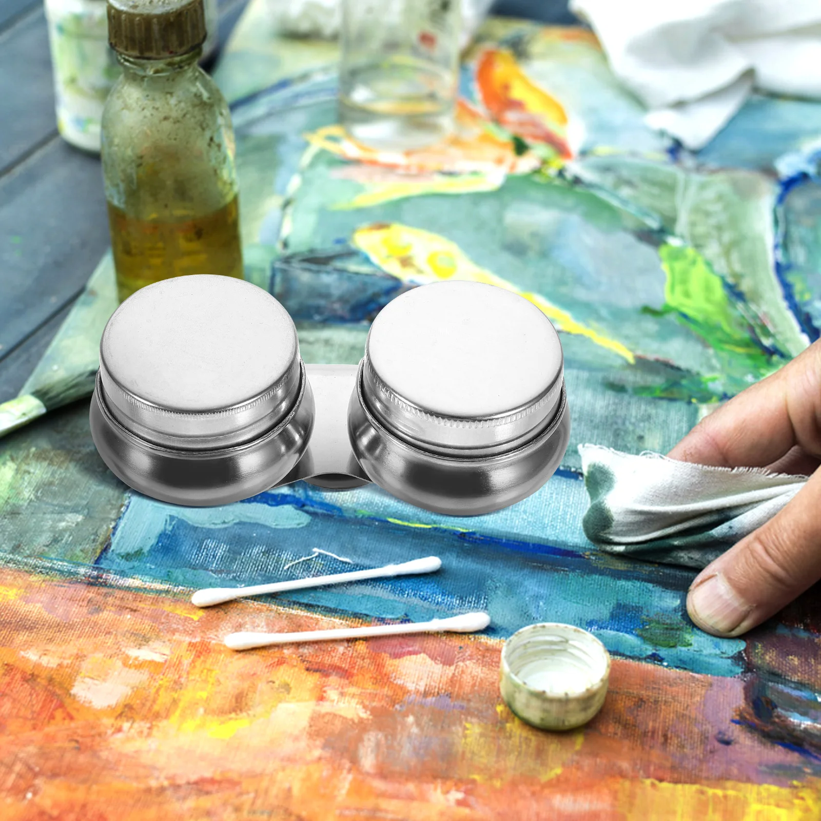 

2 Pcs Container Color Kettle Other Art Supplies Paint Cups for Painting Dipper Oil