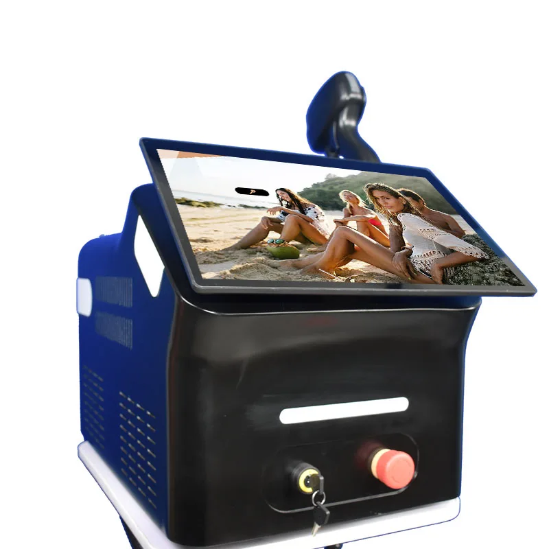 CE Desktop Ice Platinum Titanium Painless 15.6 Touch Screen 10 Bars Air Cooling DiodeHair Removal Machine
