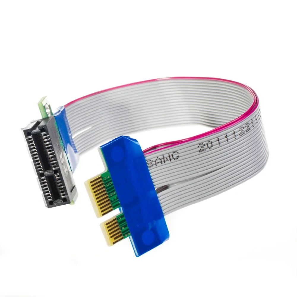 PCI-E 1X to 1X X1 Slot Riser Card Extender Extension Ribbon PCIe Flex Relocate Cable for Bitcoin Mining Free Shipping