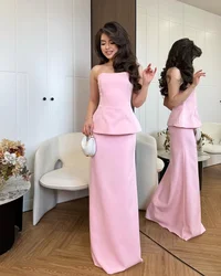 Pink Prom Dresses for Woman Evening Party Gown Cowl Neck Sleeveless Customized Formal Occasion Vestidos Para Mujer 2025
