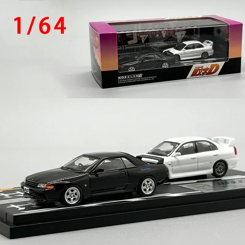 Diecast Model Car 1:64 Mitsubishi EVO Alloy Car Model Nissan GTR R32 Toys for Boys Initial D Model Ste