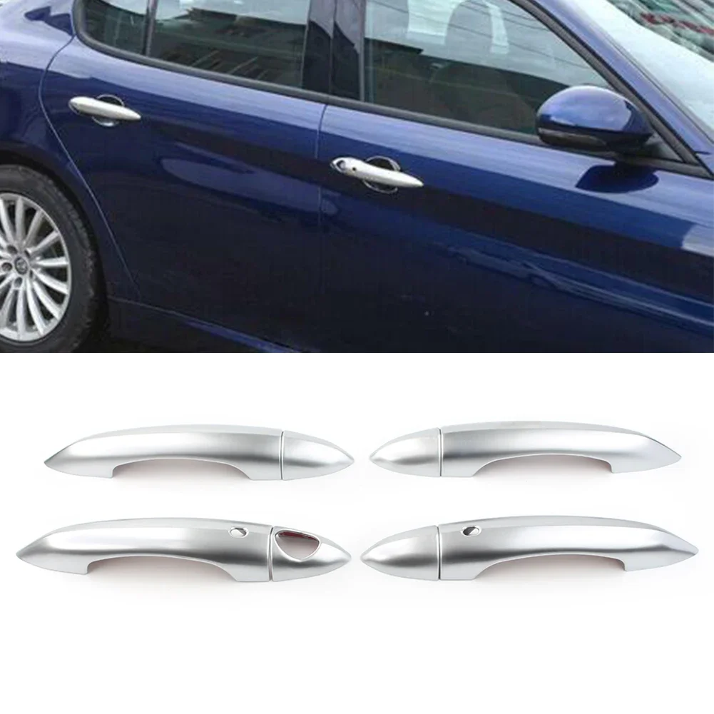 For Alfa Romeo Giulia Stelvio ABS Exterior Door Handle Cover Trim Car Accessories Car-Styling 2017 2018 2019 2020